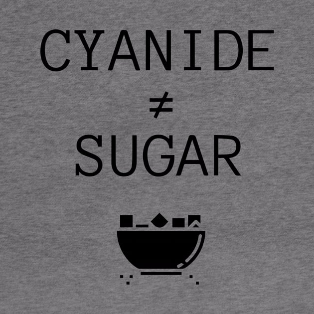 Cyanide is not Sugar (transparent black text) by ZebulonPodcasts